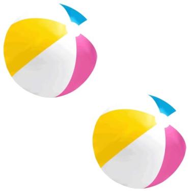 Imagem de 2 Bolas de Praia e Piscina Infantil Inflável Grande 61cm