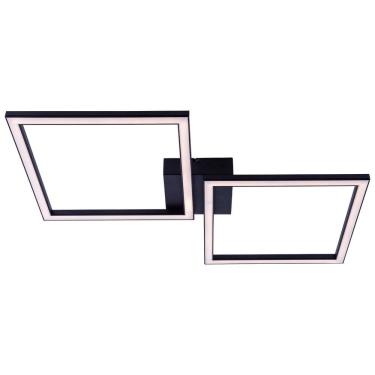 Imagem de Plafon de Sobrepor LED Perfil Led Duplo 48W Design Moderno Quarto Sala Escritorio Bivolt