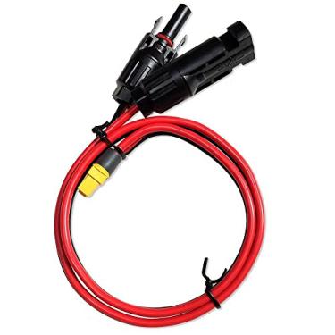 Imagem de Generic Conector De Painel Solar Para Cabo Extensão Xt60 12Awg, Adaptador Macho Fêmea, Porta Entrada Estação Energia Portátil E Gerador (2 Pés)
