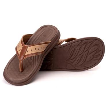 Imagem de Chinelo Masculino sandália Ortopédica Antistress Confortavel - JEF (Chinelo Dedo Chocolate, BR, Adulto, Faixa Numérico, 41, 42)