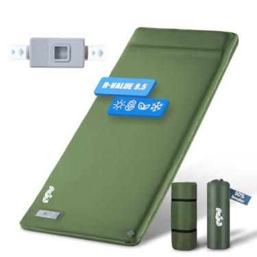 Imagem de CoolSub Almofada de dormir autoinsuflável com bomba elétrica, tapete de dormir de espuma viscoelástica ultra-espesso de 8 cm com travesseiro, isolamento de enchimento rápido e colchão de acampamento