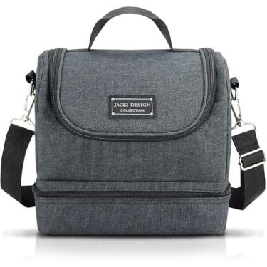 Imagem de Bolsa Térmica Preta Com Dois Compartimentos