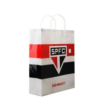 Imagem de Sacola De Presentes Cores Time 33x9x27cm - São Paulo SPFC - Mileno