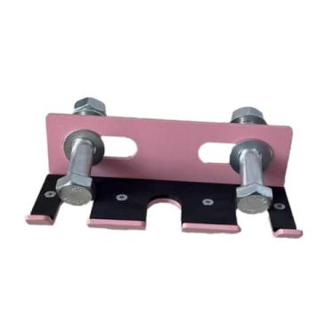 Imagem de menolana Suporte de barra para rack de agachamento Suporte de barra de academia para furo de 26 mm Suporta três postes Acessório de equipamento de fitness de, Rosa