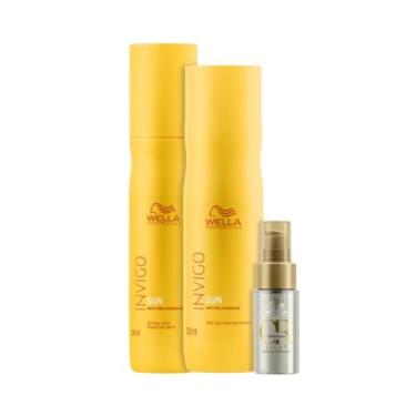 Imagem de Wella Sun Sh 250ml + Leave-in 150ml + Oleo Light 30ml - Wella profissi