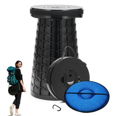 Imagem de Banqueta dobrável, dobrável ajustável de 50 cm de altura, banqueta portátil para adultos, resistente, com almofada - máx. 453 kg