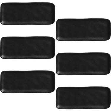Imagem de Jogo 6 Travessas Sushi 22x9cm Orgânico Preto Matte Cerâmica Porto Brasil