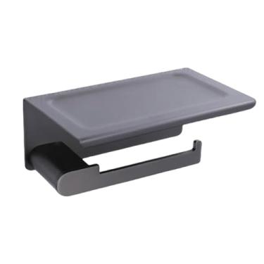 Imagem de Ferragens para banheiro cinza 304, porta-toalhas de aço inoxidável, suporte para papel higiênico, suporte para sabonete líquido, toalheiro, kit para banheiro (suporte para papel B)