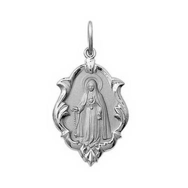 Imagem de Pingente Pequeno 1.3cm Nossa Senhora Aparecida Ouro 18k Branco k070 - 