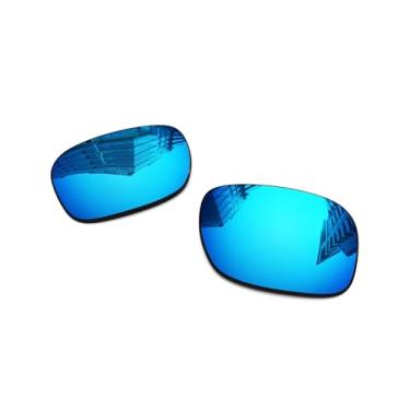 Imagem de Lentes de reposição polarizadas de 1,6 mm para óculos de sol Oakley Holbrook Mix OO9384, proteção UV, lente espelhada escura - Mais opções, Vermelho fogo - polarizado espelhado, One Size