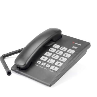 Imagem de Aparelho Telefônico com Botões Grandes, Modelo Mesa, Cor Preto, Ibratele.