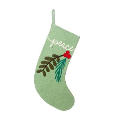 Imagem de Boston International Meias natalinas de feltro de lã, grande, paz