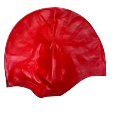 Imagem de Touca NataçãO Adulto，Toucas de Natação e HidrogináStica para Homens e Mulheres, ProteçãO Completa para Orelhas e Ouvidos(Vermelho)