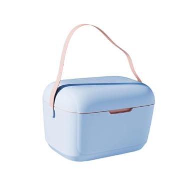 Imagem de Dynwave Caixa térmica portátil, refrigerador, caixa térmica, preservação de alimentos, lancheira compacta de 12 litros para, mini refrigerador para, Azul