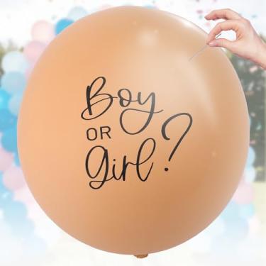 Imagem de Balão de Revelação de Gênero, 91,44 cm Balão para Menino ou Menina com Confete Rosa e Azul Decorações Revelação Gênero Bebê para Chá Bebê