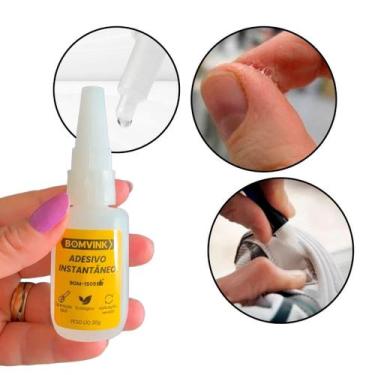 Imagem de Kit 10 Colas Adesivo Instantâneo Ultra Forte 20g Multiuso Resistente à