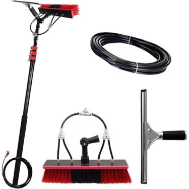 Imagem de Escova De Limpeza Escova De Limpeza Telescópica, Hidrolimpador Telescópico, Até 7,2 M, Movido A água, Limpeza De Painéis Solares, Kit De Limpeza De Janelas Com Rodo, Caminhões De Lavagem, ô