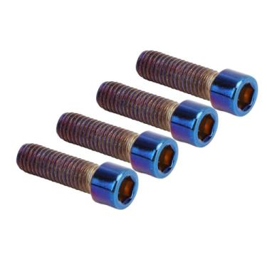 Imagem de Naroote Parafuso de Guidão M8x32 Mm, 4 Pedaços de Aço Inoxidável para Parafuso do Guidão para o para SR GT200 GT125 (Blue queimado)