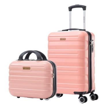 Imagem de Kit Mala Bordo Bagagem de Mão Avião Viagem Frasqueira ABS - Geral, P04