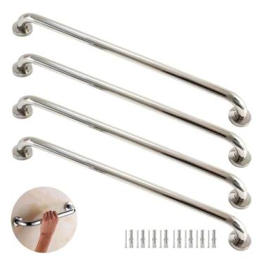 Imagem de Kit 4 Barras De Apoio Banheiro 40cm Suporte para PCD Deficiente Físico