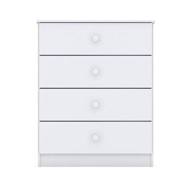 Imagem de Cômoda Infantil Labirinto Branco Brilho – Henn