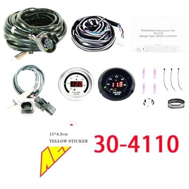 Imagem de Em estoque 30-0300 30-4110 X-Series Wideband O2 Kit de medidor de relação ar-combustível LSU 4.9 0258017025 Sensor de oxigênio + compatível com decalque AEM(30-4110 YE Decal)