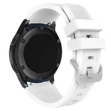 Imagem de Pulseira 20mm Silicone Confort para Relógio Digital A7 Poolsy, Branca