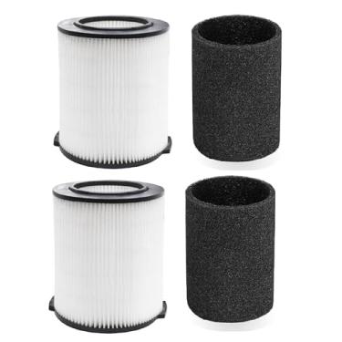 Imagem de Filtro de substituição VF4000 para Ridgid Shop Vac Filters 5-20 galões Ridgid Vacuum Filter 6-9 galões Husky Vacuum, com 2 luvas de espuma, 2 filtros