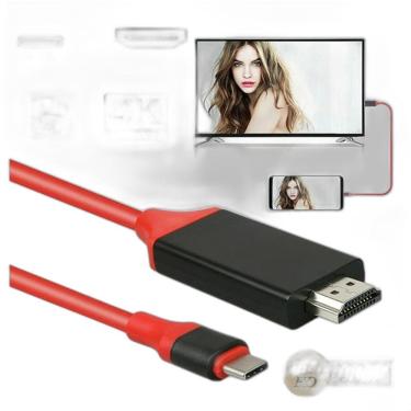 Imagem de Cabo Adaptador Usb 3.1 Tipo C Macho 4K Para Hdmi Macho