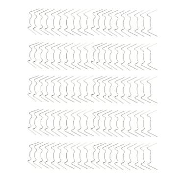 Imagem de Grcfumo 100pcs w clipes de envidraçamento de estufa do tipo Greenhouse, suporte da planta de Monstera, clipes de arame do tipo de aço inoxidável w