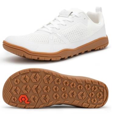 Imagem de Pulltop Tênis De Corrida De Trilha Descalço Feminino - Biqueira Larga, Solado Sem Queda, Tênis Minimalista Para Treino Crossfit, Branco, Tamanho 7, Branco, Tamanho 10