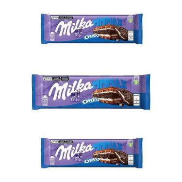 Imagem de Chocolate Milka Oreo Grande Kit 3 Barras De 300G