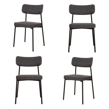 Imagem de Cadeira Mynna Fixa C/4 Pes 525 X 470 X 790 Mm C/4 Un. Corriente Grafite Corriente Grafite