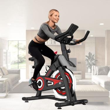 Imagem de Bicicleta Spinning Ergométrica P/ Exercício Profissional c/ Monitor suporta até 150kg Academia 1.90m