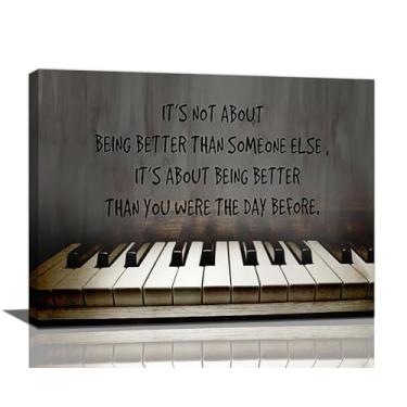 Imagem de Gyeong Piano Wall Art Piano Wall Decor Pictures Canvas Print Painting Artwork Decorações de casa para quarto banheiro sala de estar 30.5 cm x 40.6 cm