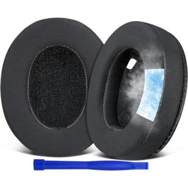 Imagem de SOULWIT Substituição de Almofadas de Gel Refrescante para Sony WH-1000XM4 (WH1000XM4), Com Espuma de Isolamento de Ruído de Alta Densidade, Espessura Adicional, Sem Afetar o Sensor - Preto