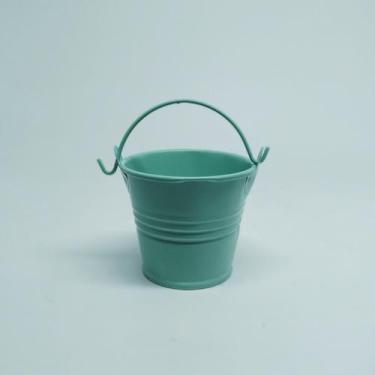 Imagem de Mini Balde Colorido Alumínio C Alça Decoração Lembrancinha, Balde Alum