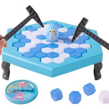 Imagem de Jogo Quebra Gelo Do Pinguim Numa Fria Divertido Para Crianças Brinquedo Educativo Interativo Com Martelinhos