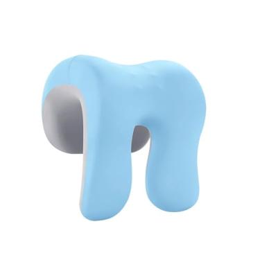 Imagem de OIIBWQ Almofada de Apoio de Pescoço com Memória para Cadeira de Escritório para Adultos, Espuma de Memória Macia Multiuso, Apoio de Braço Confortável, Traves, Cinza Azulado