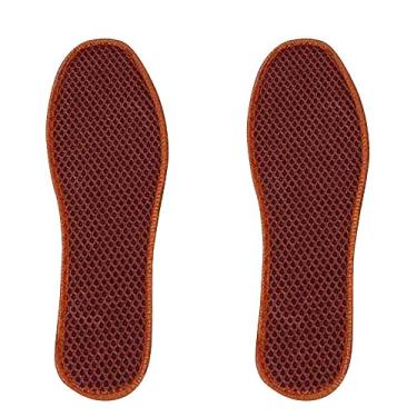Imagem de Bambu Carvão Vegetal Desodorante Malha Palmilhas Respirável Absorver Suor Sapato Pads Confortável Lavável Anti Slip Para Homens Mulheres Sapatos de Trabalho Sapatos Casuais (Cáqui)