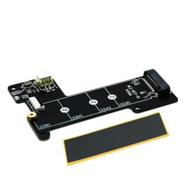 Imagem de Sintech Cartão adaptador M.2 NVMe para PCIe 16 pinos FPC com dissipador de calor para Raspberry Pi 5 (suporta SSD 2230, 2242, 2280)