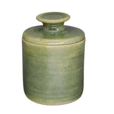 Imagem de Manteigueira Francesa Cerâmica Artesanal Adma Corá Hortelã