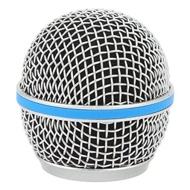 Imagem de Microfone Ball Head Mesh Grill Grill Stoneless Stone Grille Microfone Ball Tampa da cabeça Substituição para Beta58a Durável Pop Pop Filter Mic Acessório