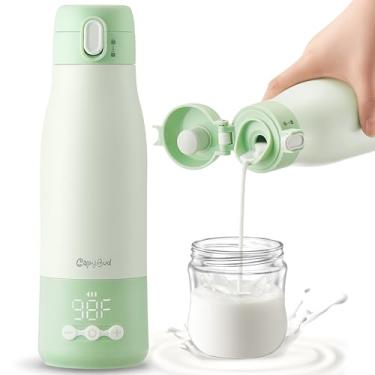 Imagem de CapyBud Aquecedor de mamadeira portátil para viagens, aquecimento rápido de 3 minutos para leite materno e água, aquecedor de leite de 350 ml com controle de temperatura inteligente de 5 níveis