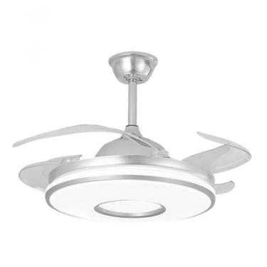 Imagem de ventilador de teto retrátil com 4 pás som bluetooth. - AVEN