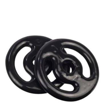 Imagem de Anilha Emborrachada 5 Kg Preta Para Halteres - Par