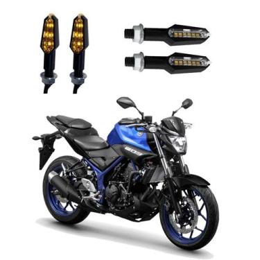 Imagem de KIT 4 Setas Esportiva Pisca de Led Modelo P29 Para Moto MT 03 Ano 2016