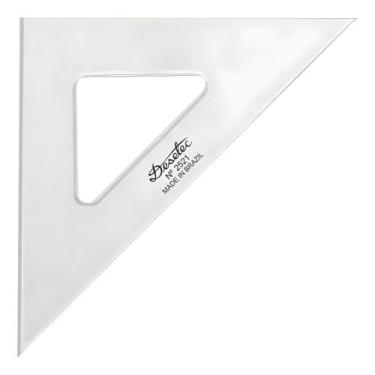 Imagem de Esquadro Acrílico Desetec Trident 45 Graus 21cm sem Escala 2521