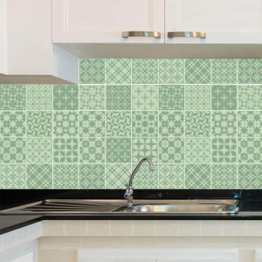 Imagem de Adesivo de Azulejo - Ladrilho Hidráulico - 20cm x 20cm - 24un - 069Azm