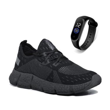 Imagem de Combo Tênis Masculino Esportivo Com Relógio Fino Perfeito para Caminhar, Treinar e Usar no Dia a Dia-Masculino